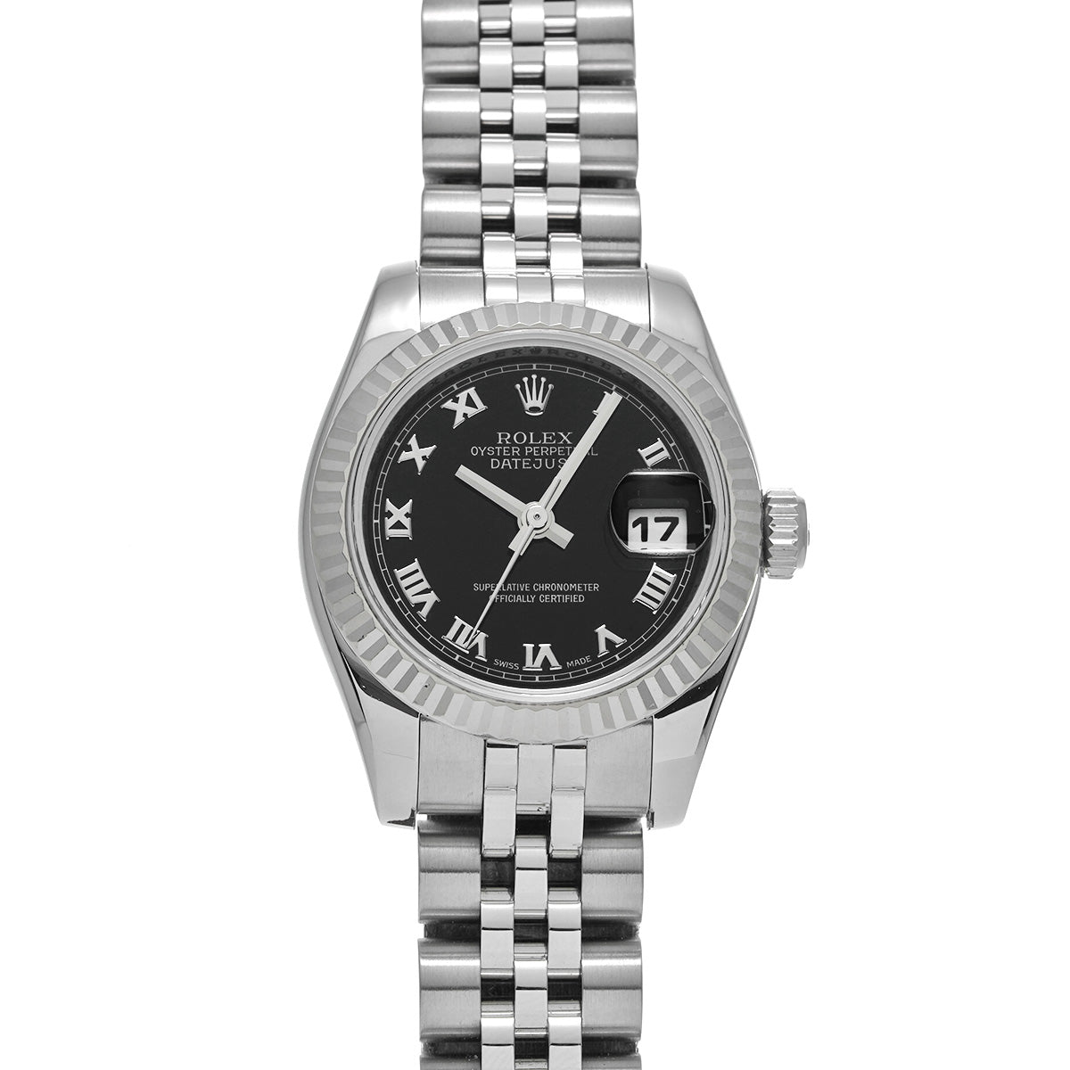 DATE JUST 179174 Black ROLEX Ladies [Pre-Owned].