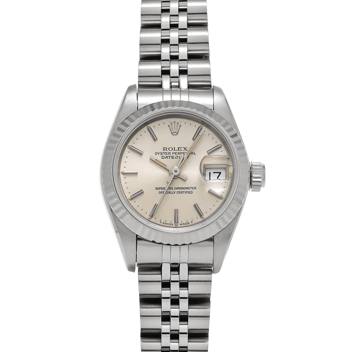 DATE JUST 69174 X (manufactured circa 1991) Silver ROLEX Ladies [Pre-Owned].