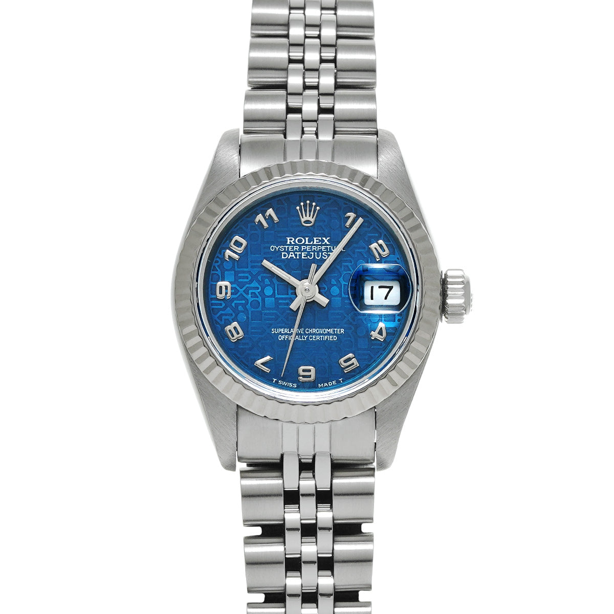 Datejust 69174 X (manufactured circa 1991) Blue Computer ROLEX Ladies [Pre-Owned].