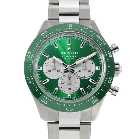 Chronomaster Sport Yoshida Special Edition 03.3108.3600/57.M3100 Green Lacquer/Silver ZENITH Men's [New].