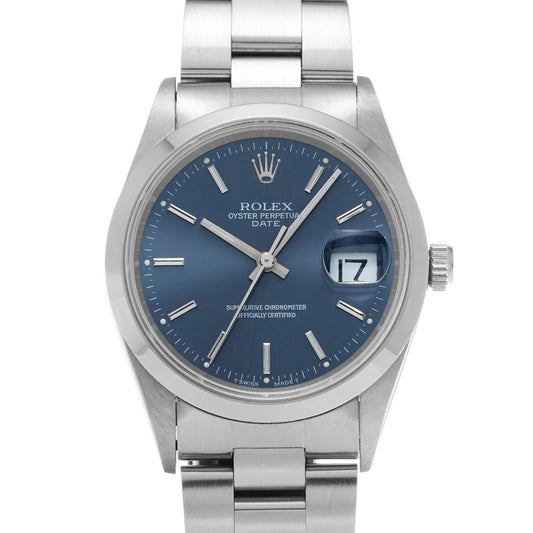 Oyster Perpetual Date 15200 T (manufactured circa 1997) Blue ROLEX Men's [Pre-Owned].