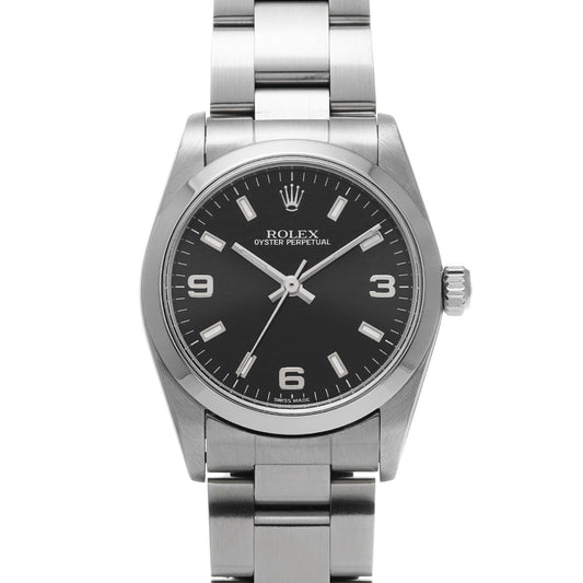 Oyster Perpetual 77080 K (manufactured circa 2002) Black ROLEX Unisex [Pre-Owned].