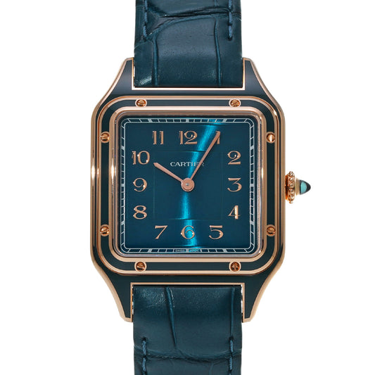 Santos Dumont LM Peacock Blue WGSA0098 Blue CARTIER Men's [Pre-Owned].