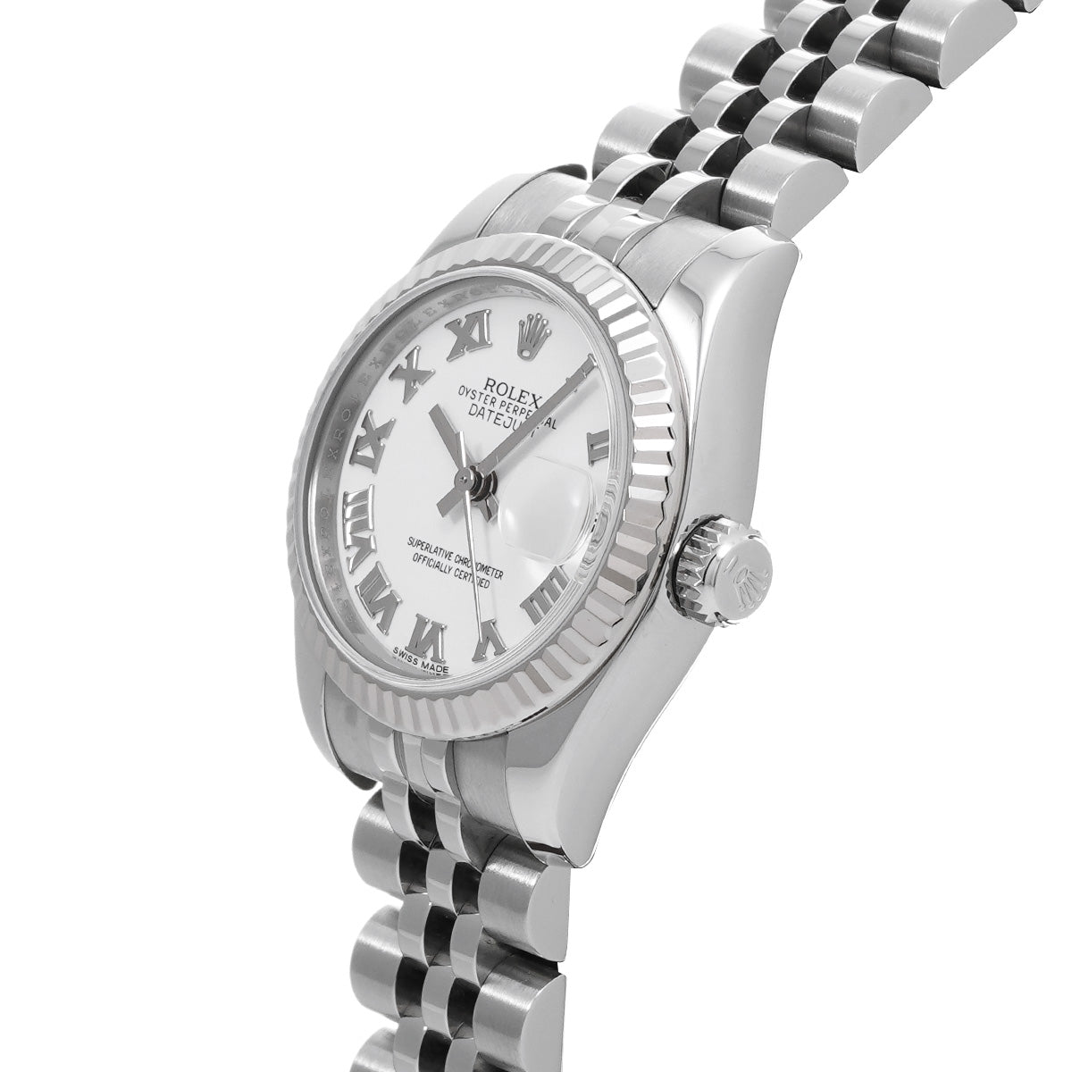 DATE JUST 179174 Random Serial White ROLEX Ladies [Pre-owned].