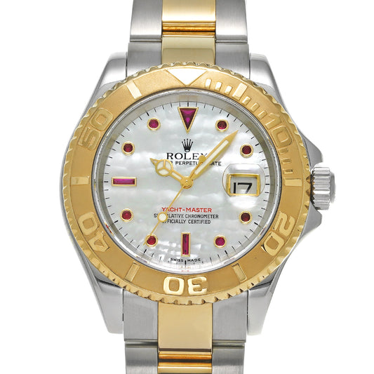 Yacht-Master 40 16623NGR F (manufactured circa 2004) White MOP/Ruby ROLEX Men's [Pre-Owned].