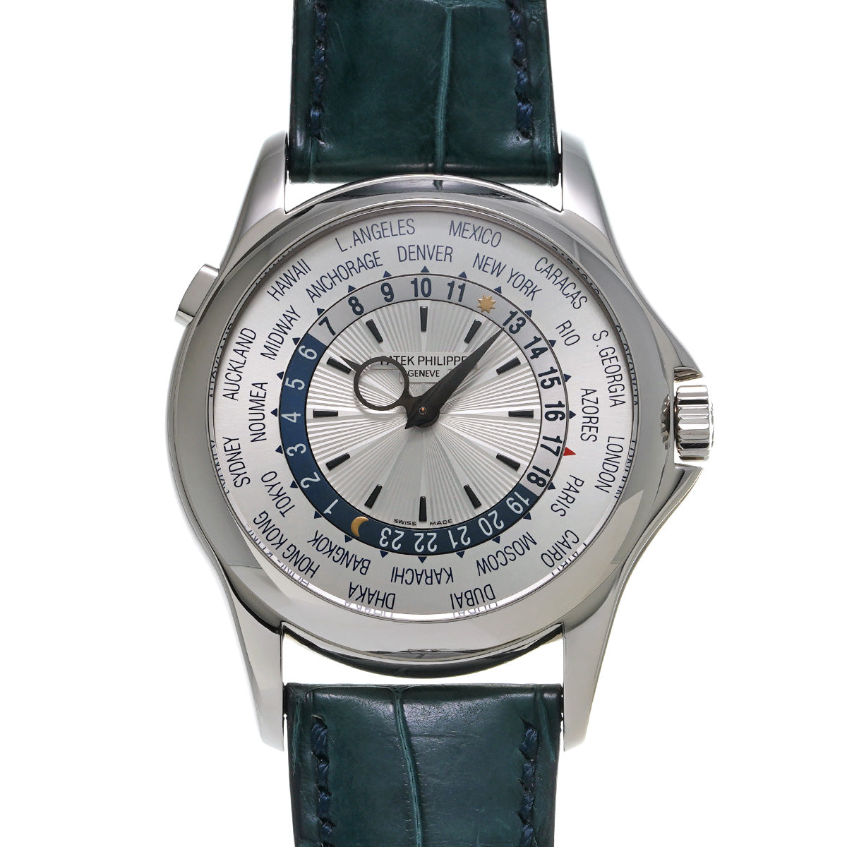 World Time 5130G-001 Silver PATEK PHILIPPE Men's [Pre-Owned].