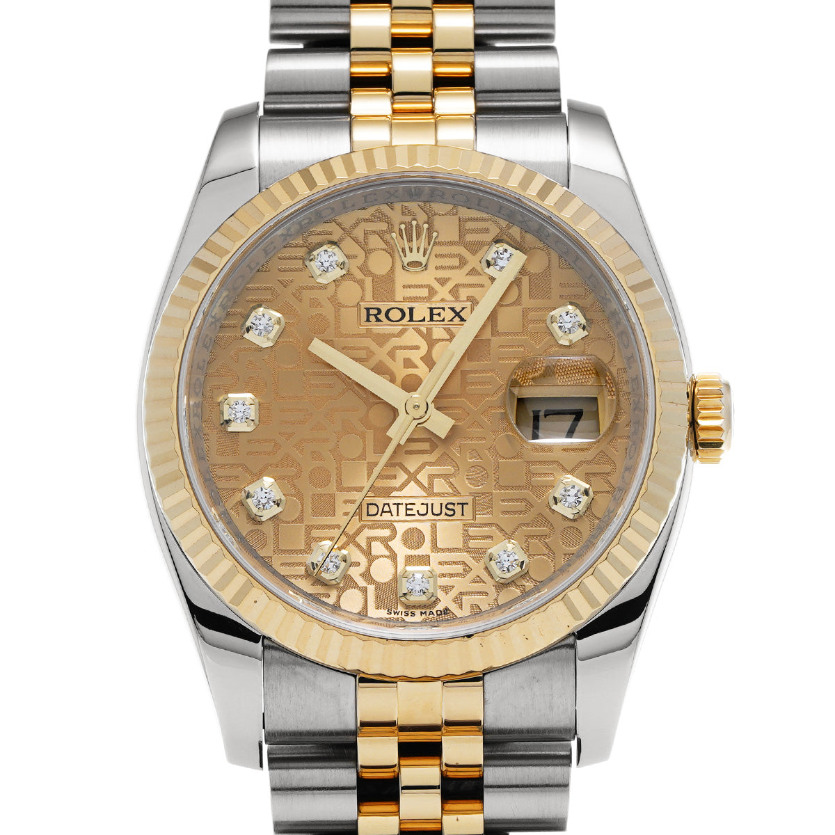 116233G Datejust M (made around 2007) Champagne Computer/Diamond ROLEX Men's [Pre-Owned].