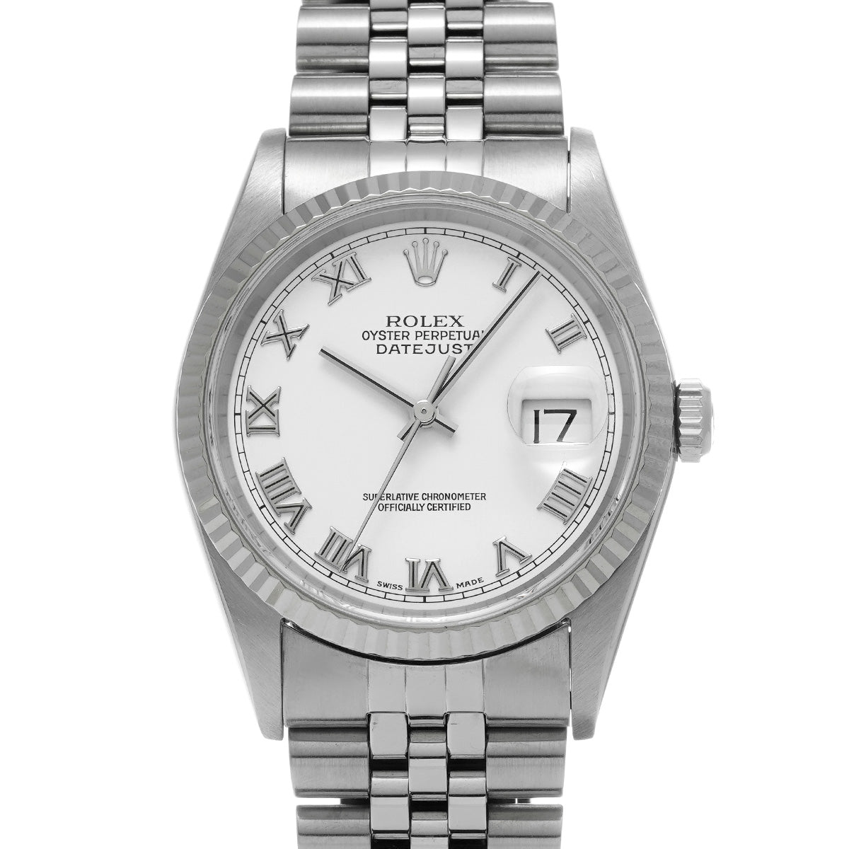 DATE JUST 16234 P (made around 2000) White ROLEX Men's [Pre-Owned].