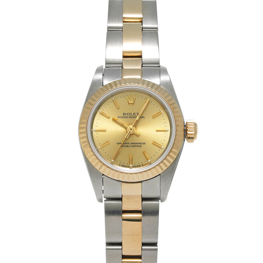 Oyster Perpetual 67193 N (manufactured circa 1991) Champagne ROLEX Ladies [Pre-owned].