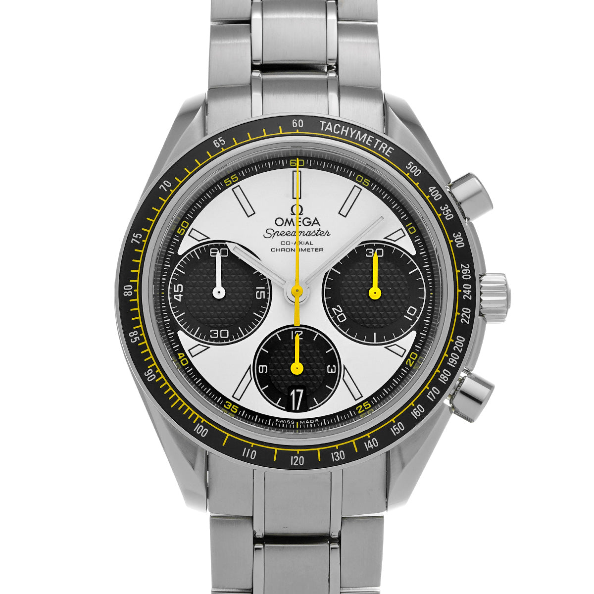 Speedmaster Racing Co-Axial 326.30.40.50.04.001 White/Black OMEGA Men's [Pre-Owned].