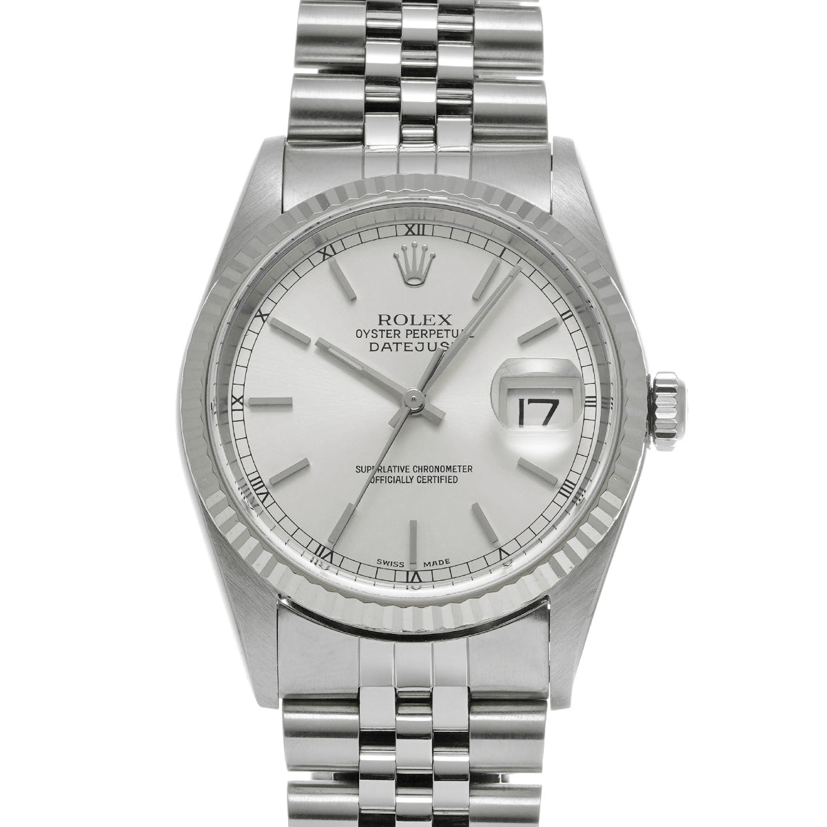 DATE JUST 16234 K (manufactured circa 2001) Silver ROLEX Men's [Pre-Owned].