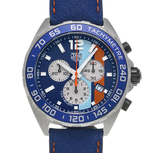 Formula 1 Quartz Chronograph Gulf CAZ101N.FC8243 Blue TAG HEUER Men's [Pre-owned]