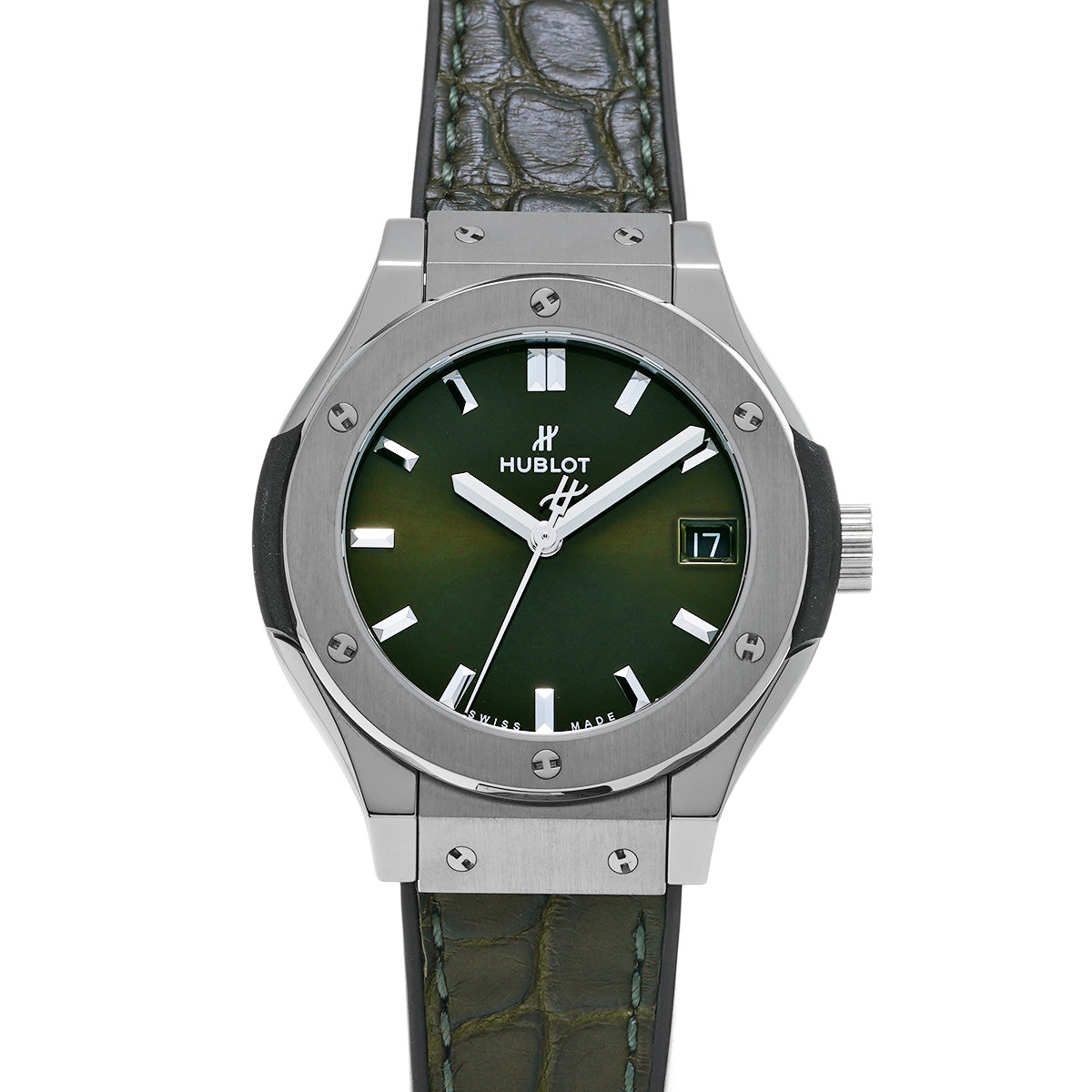 Classic Fusion Titanium Green 581.NX.8970.LR Green HUBLOT Ladies [Pre-owned]