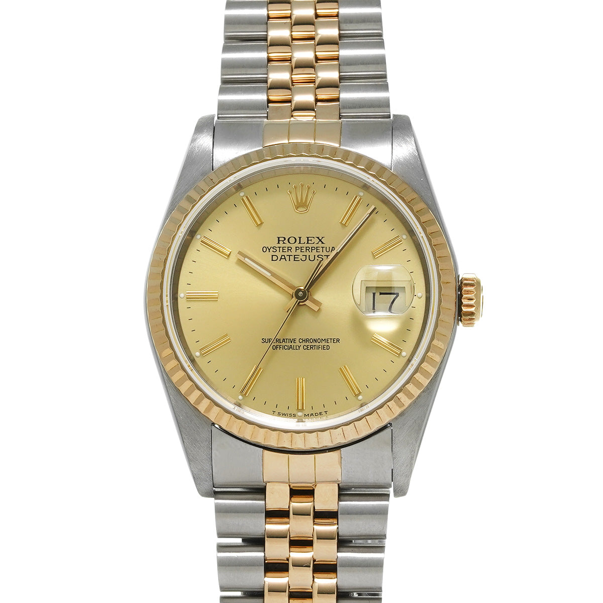 Datejust 16233 R (manufactured circa 1987) Champagne ROLEX Men's [Pre-Owned].