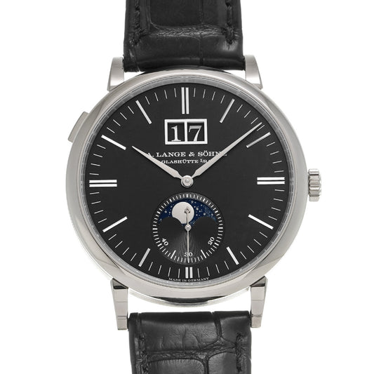 Saxonia Moonphase 384.029 Black A. Lange &amp; Sohne Men's [pre-owned]