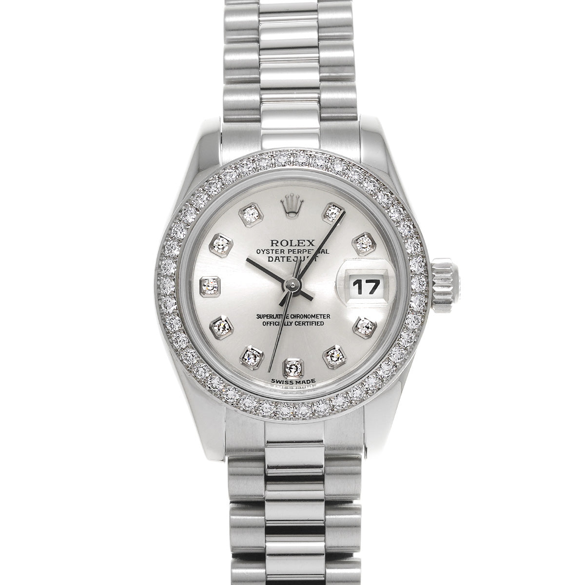 DATE JUST 179136G Silver/Diamond ROLEX Ladies [Pre-Owned].