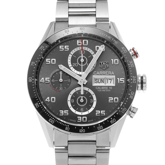 CARRERA Calibre 16 Chronograph Day Date CV2A1U.BA0738 Gray TAG HEUER Men's [Pre-Owned]