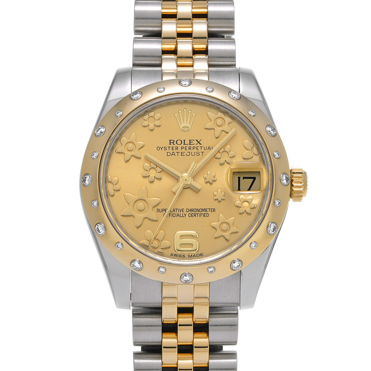 DATE JUST 31 178343 Random Serial Champagne Floral ROLEX Unisex [Pre-owned].