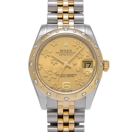 DATE JUST 31 178343 Random Serial Champagne Floral ROLEX Unisex [Pre-owned].