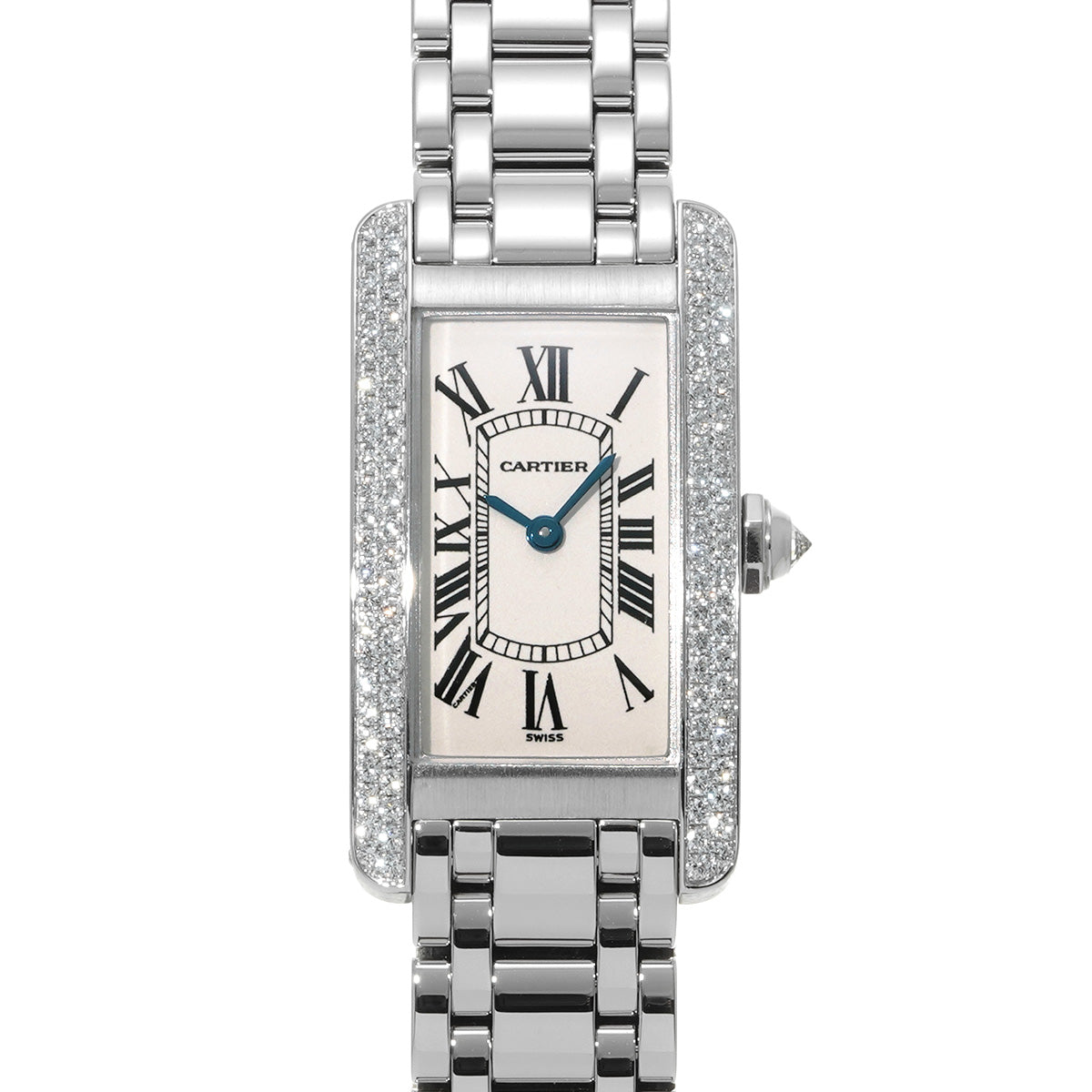 Tank American SM WB7018L1 Silver CARTIER Ladies [Pre-owned]