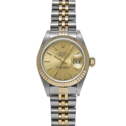 DATE JUST 79173 P (manufactured circa 2000) Champagne ROLEX Ladies [Pre-Owned].