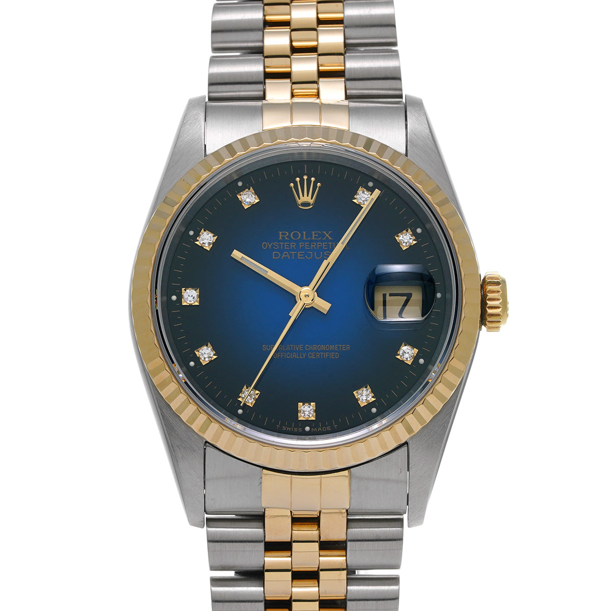 Datejust 16233G W (made around 1995) Blue Gradation/Diamond ROLEX Men's [Pre-Owned].