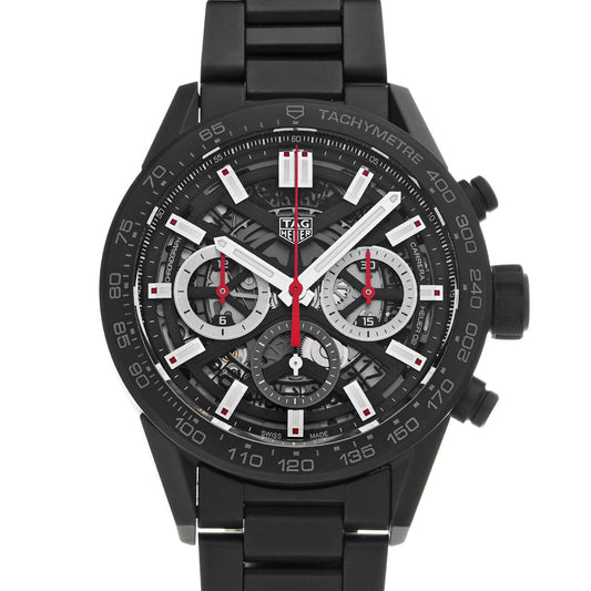 CARRERA CALIBRE HEUER 02 Chronograph CBG2090.BH0661 Black TAG HEUER Men's [Pre-Owned].