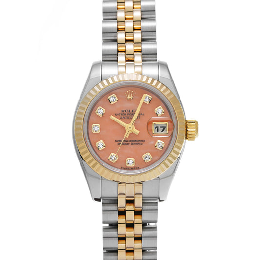 DATE JUST 179173OPG D (made around 2005) Pink Opal/Diamond ROLEX Ladies [Pre-Owned].