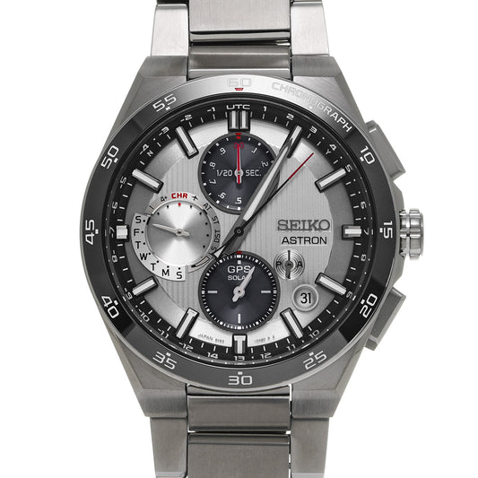 Astron Dual Time Chronograph SBXC153 Silver/Black SEIKO Men's [Pre-Owned].