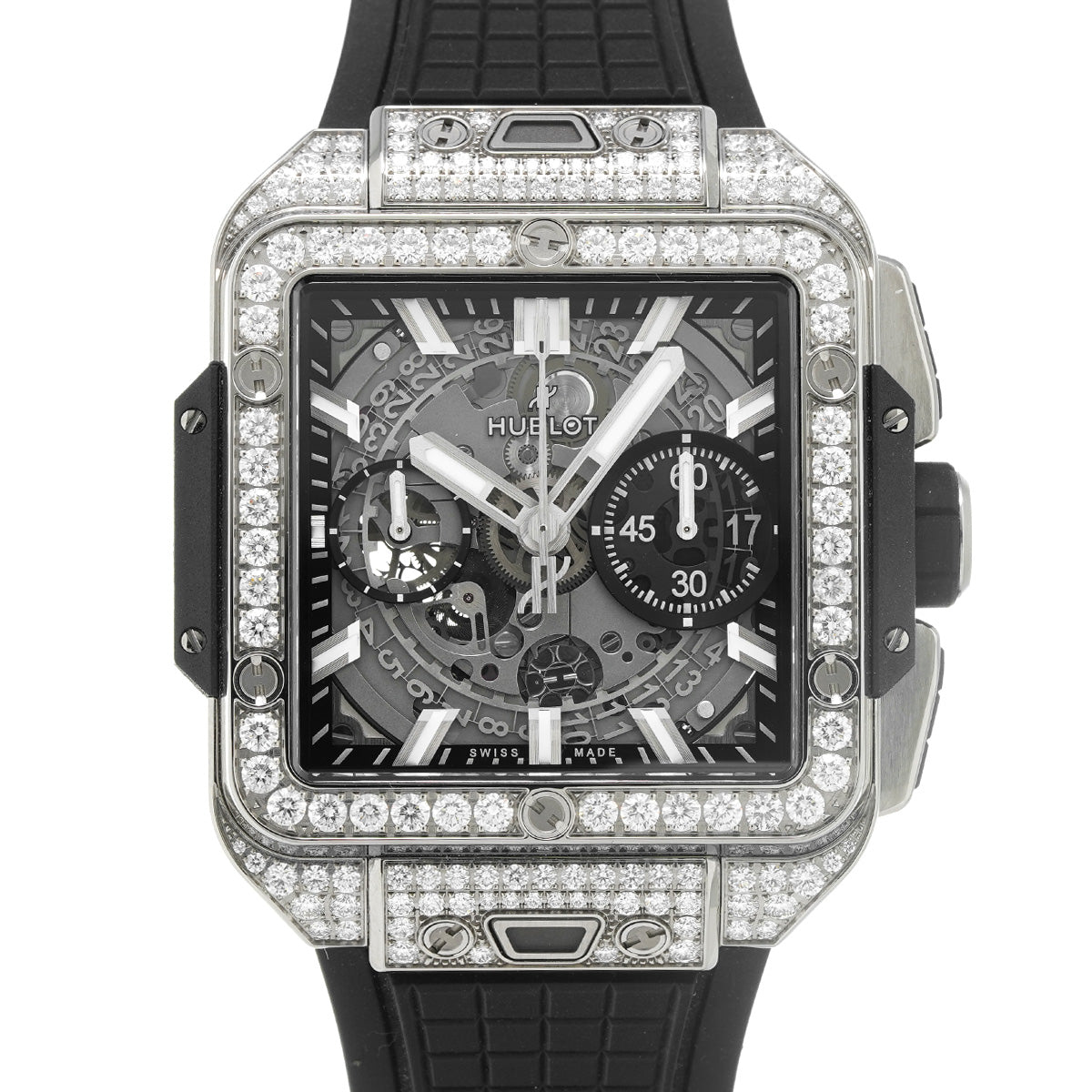 Square Bang Unico Titanium Pave 821.NX.0170.RX.1604 Skeleton HUBLOT Men's [Pre-owned]