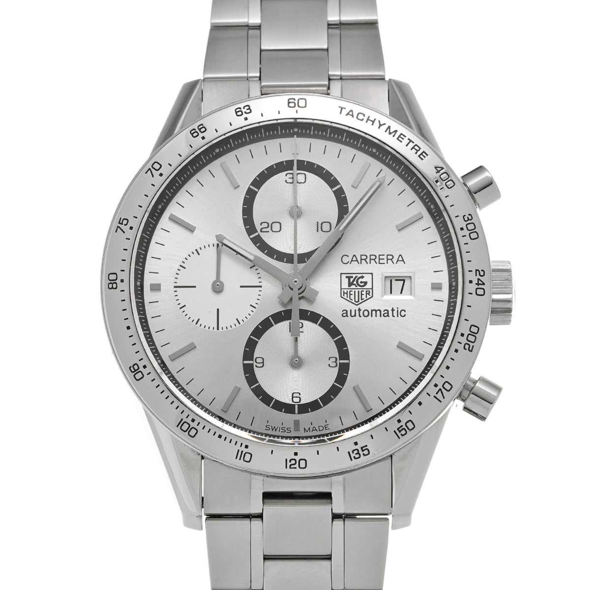 CARRERA Calibre 16 Chronograph Elegance CV2017.BA0786 Silver TAG HEUER Men's [Pre-Owned].