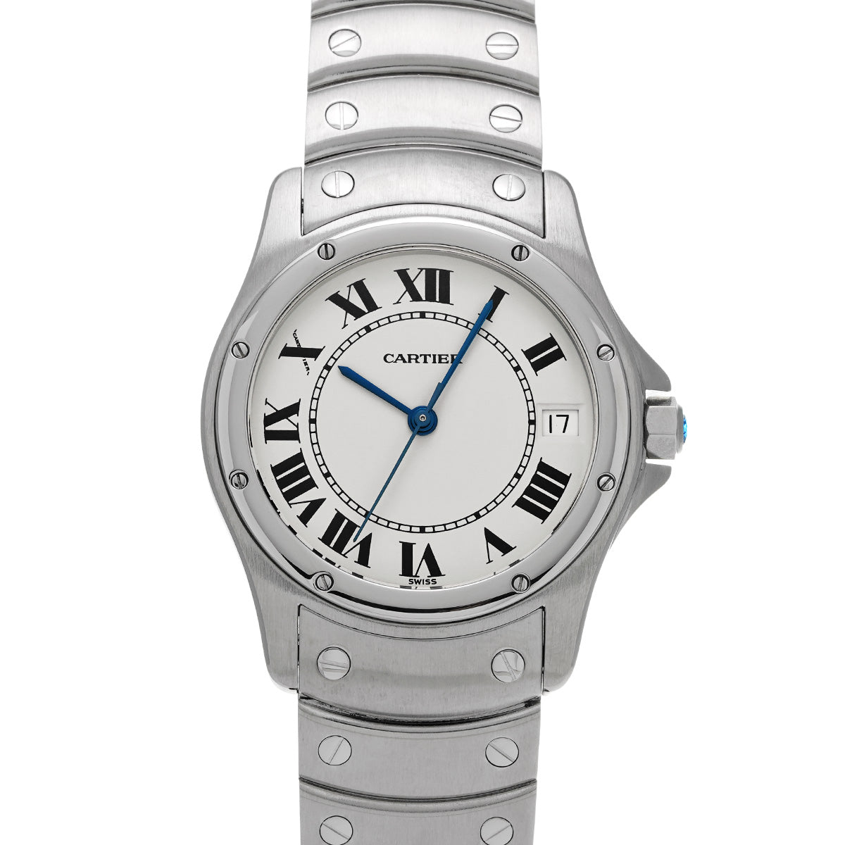Santos Cougar LM W20026K1 White CARTIER Men's [Pre-Owned].