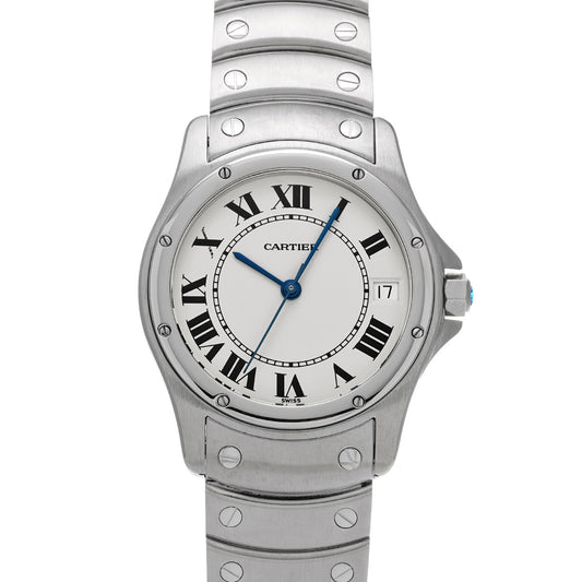Santos Cougar LM W20026K1 White CARTIER Men's [Pre-Owned].