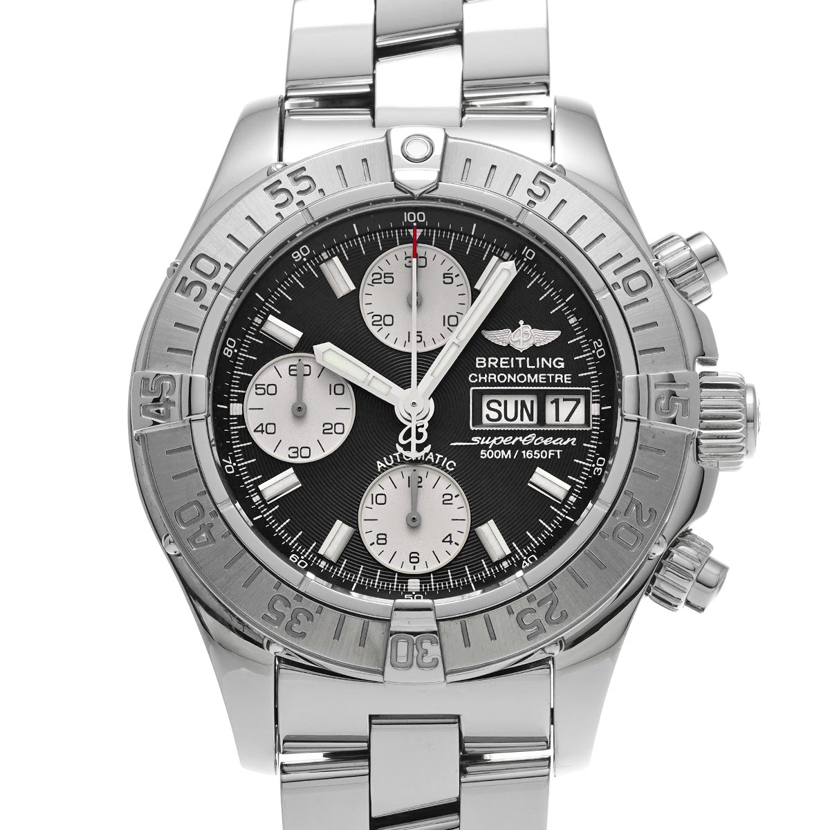Chrono Super Ocean A111B83PRS Black/Silver BREITLING Men's [Pre-Owned]