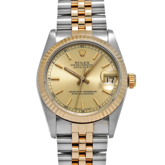 Datejust 68273 E (manufactured circa 1990) Champagne ROLEX Unisex [Pre-Owned].