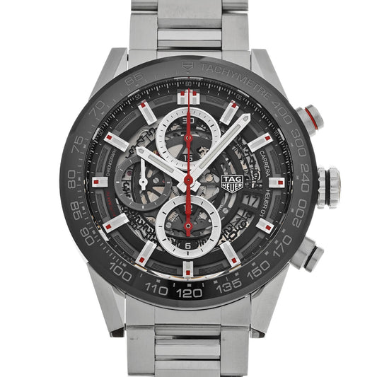 CARRERA CALIBRE HEUER 01 Chronograph CAR201V.BA0766 Black TAG HEUER Men's [Pre-Owned].