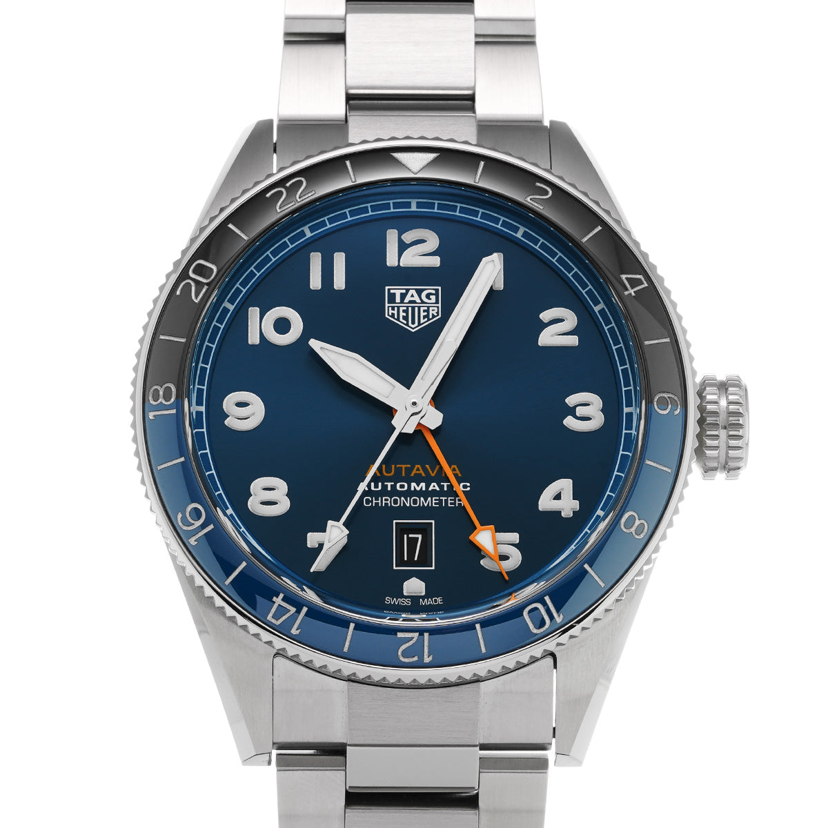 Autavia 60th Anniversary GMT Calibre 7 WBE511A.BA0650 Blue TAG HEUER Men's [Pre-owned]