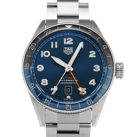 Autavia 60th Anniversary GMT Calibre 7 WBE511A.BA0650 Blue TAG HEUER Men's [Pre-owned]