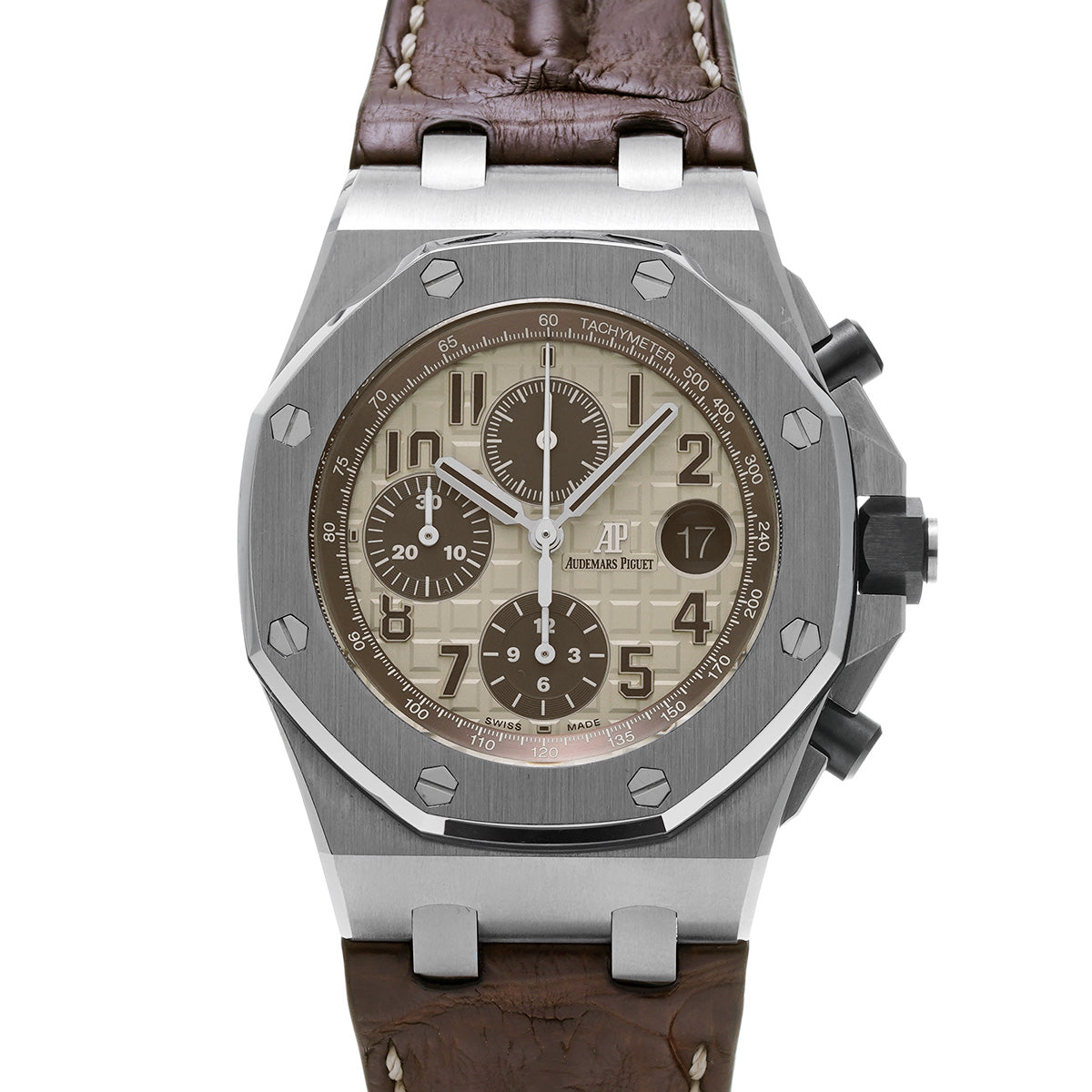 Royal Oak Offshore Chronograph 26470ST.OO.A801CR.01 Ivory/Brown AUDEMARS PIGUET Men's [Pre-owned]