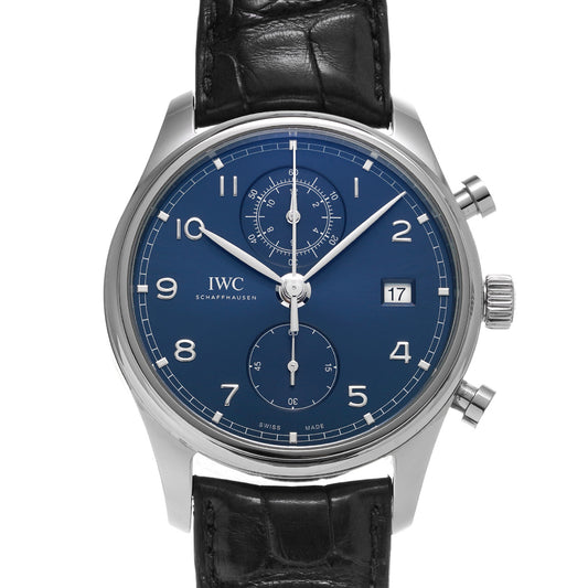 Portuguese Chronograph Classic IW390303 Blue IWC Men's [Pre-Owned]