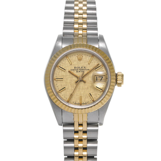 DATE JUST 69173 89th (manufactured circa 1985) Champagne Mosaic ROLEX Ladies [Pre-Owned].