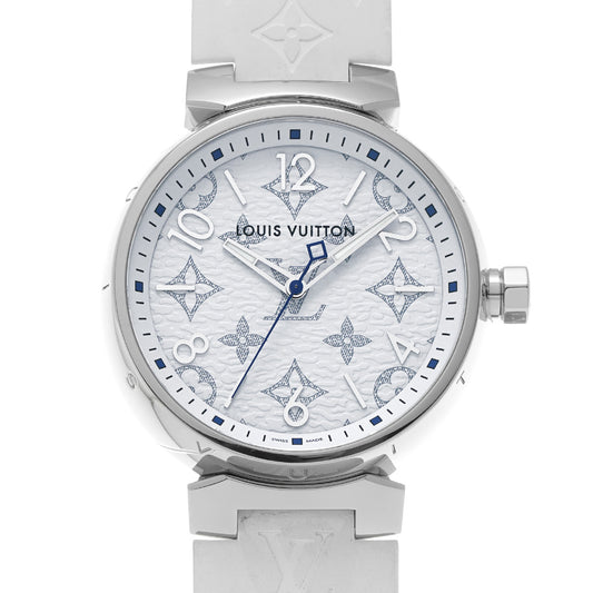 Tambour Monogram QA114Z White LOUIS VUITTON Ladies [Pre-owned].