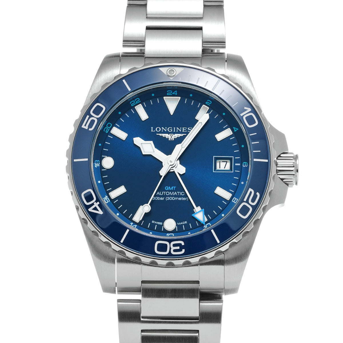 Hydroconquest GMT L3.790.4.96.6 Blue LONGINES Men's [Pre-Owned].