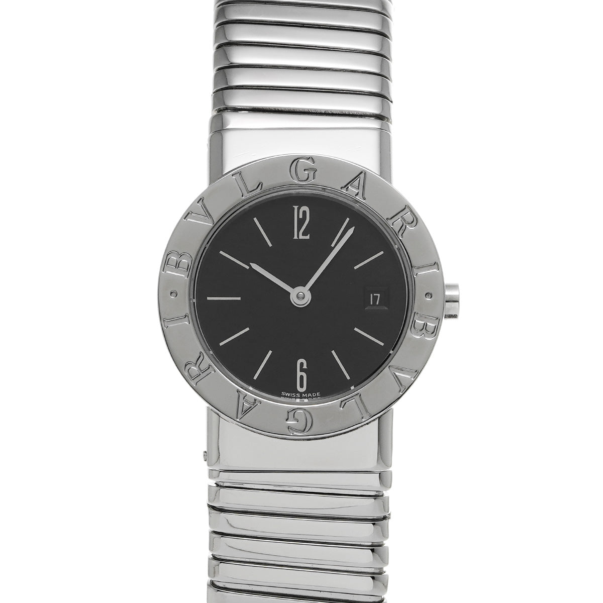 Bulgari Bulgari Tubogas BB262TS Black BVLGARI Ladies [Pre-owned].