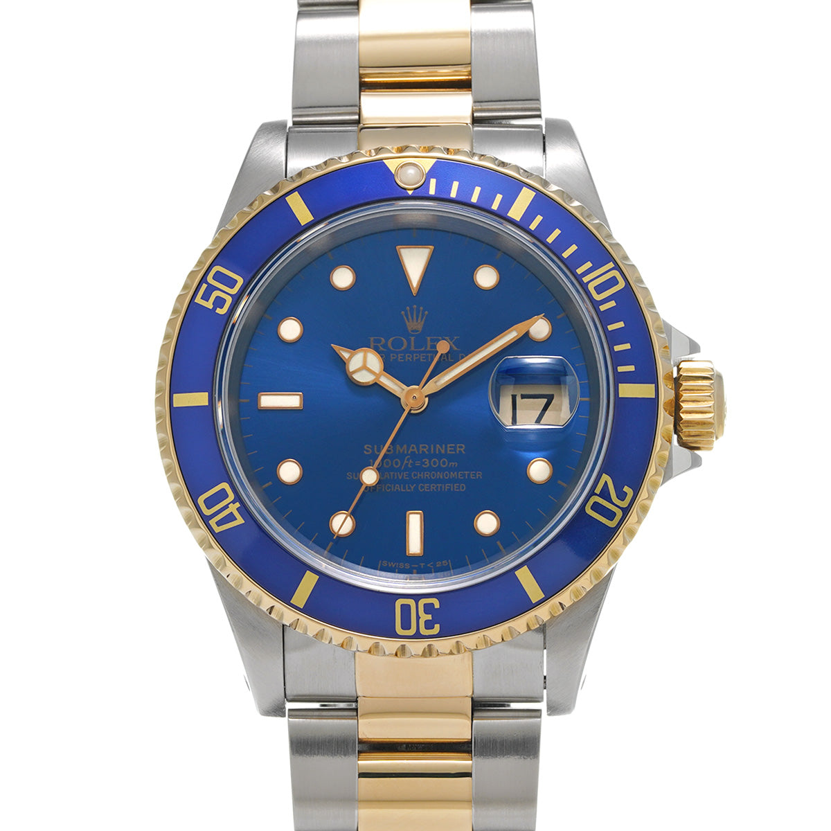 Submariner Date 16613 W (manufactured circa 1996) Blue ROLEX Men's [Pre-Owned].