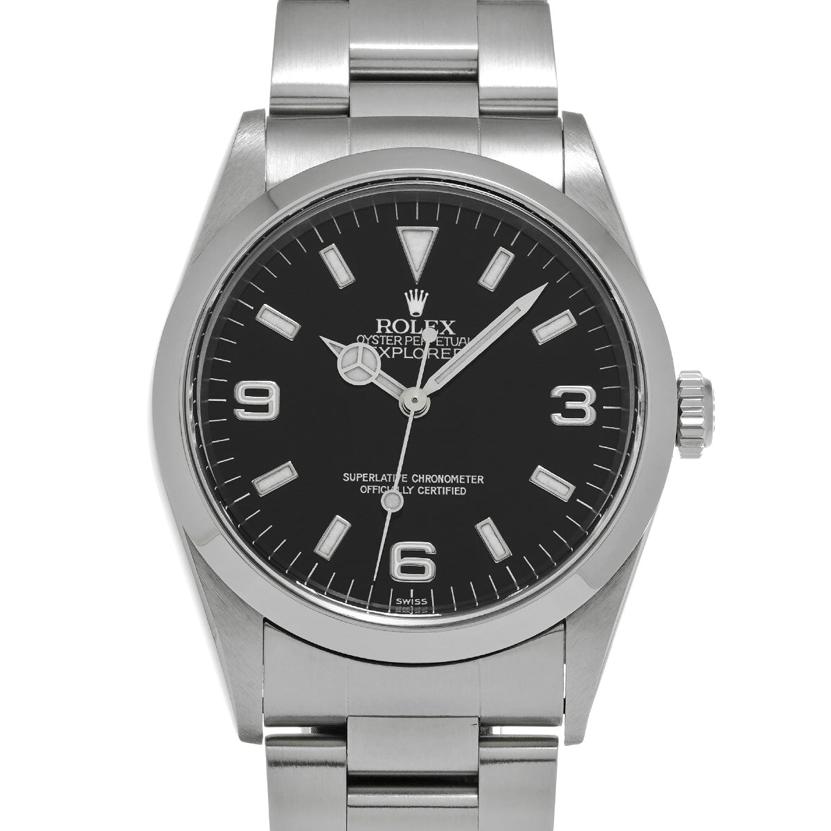 Explorer 14270 A (manufactured circa 1998) Black ROLEX Men's [Pre-Owned].