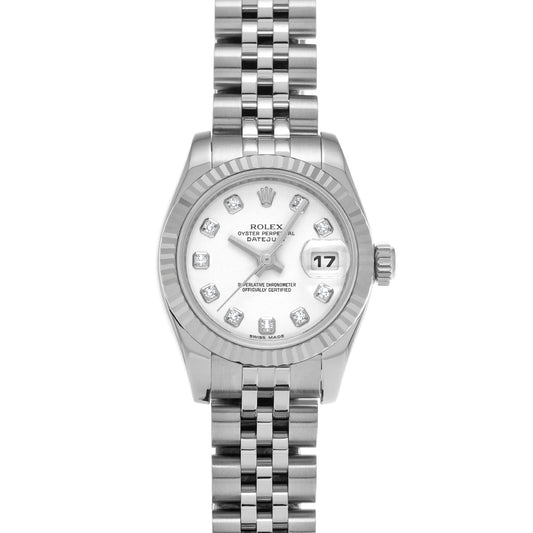 DATE JUST 179174G Z (manufactured circa 2006) White/Diamond ROLEX Ladies [Pre-Owned].