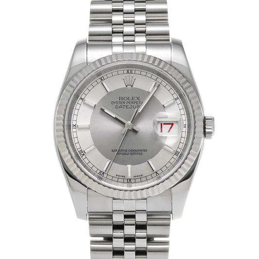 DATE JUST 116234 D (manufactured circa 2005) Silver/Gray ROLEX Men's [Pre-Owned].