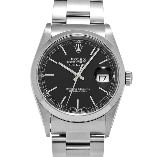 DATE JUST 16200 Y (made around 2002) Black ROLEX Men's [Pre-owned].