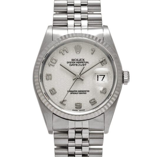 Datejust 16234 U (manufactured circa 1997) Ivory Computer ROLEX Men's [Pre-Owned].